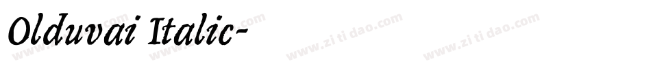 Olduvai Italic字体转换